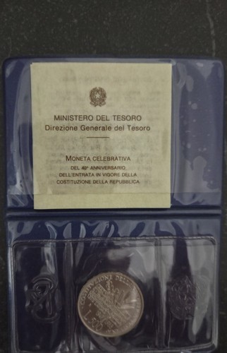Italia 500 lire argento 1988 - ,