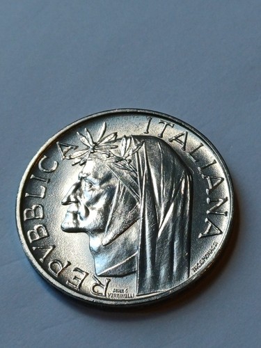 500 lire argento 1965 dante - argento,
