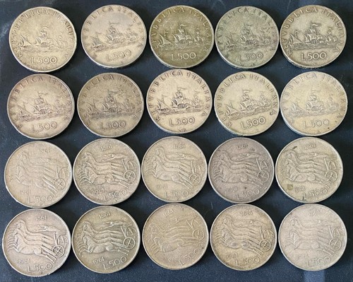 Lotto monete 500 lire - monete,