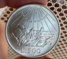 500 LIRE 1965 DANTE ARGENTO