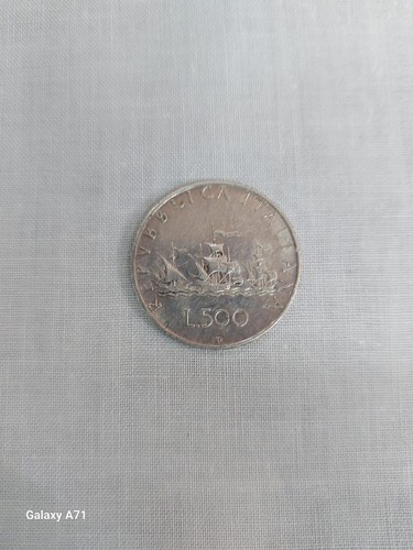Moneta 500 lire argento tre - moneta,